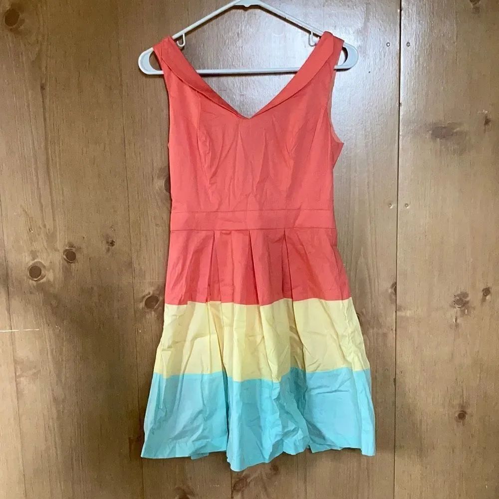 Minuet Colorblock Sleeveless Dress S